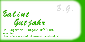balint gutjahr business card